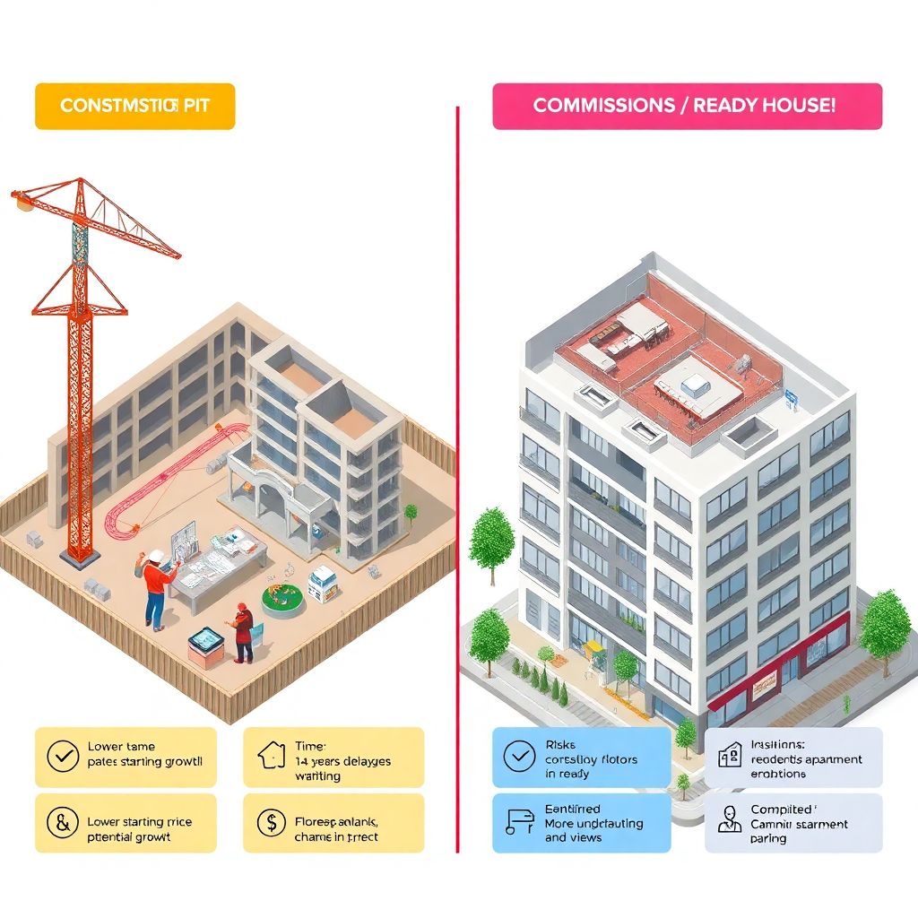 Покупка квартиры на котловане и при вводе в эксплуатацию: сравнение плюсов и минусов